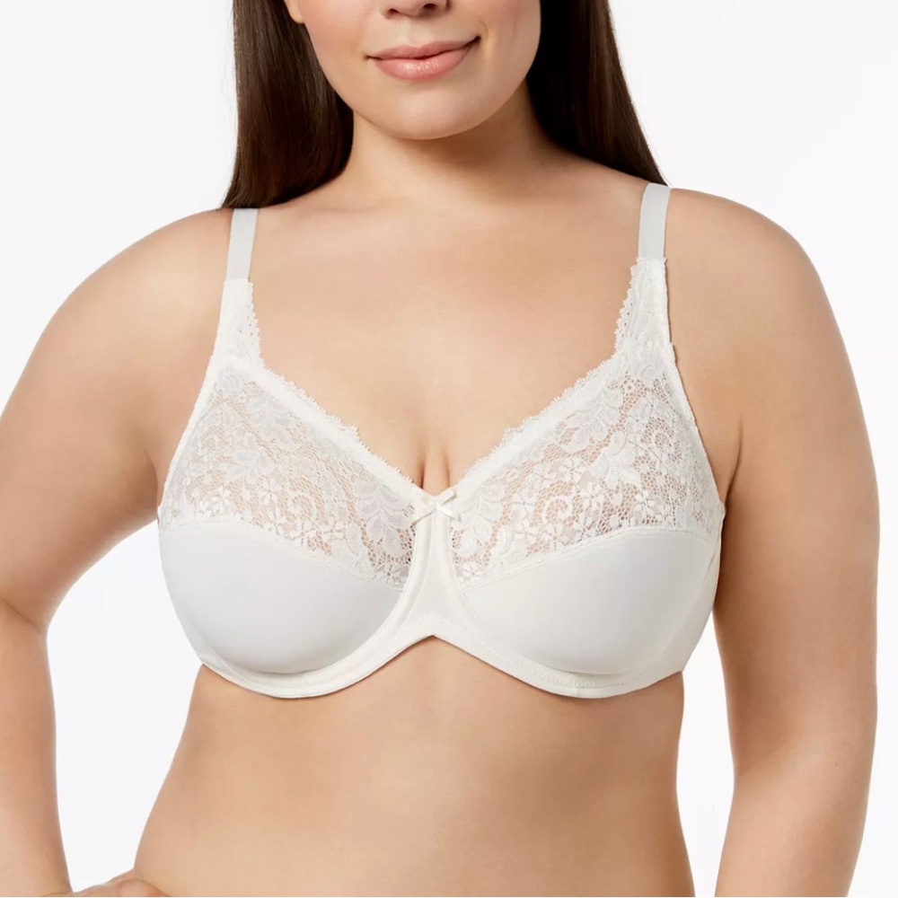 Lilyette By Bali Minimizer Comfort Lace Underwire Bra Size 38ddd